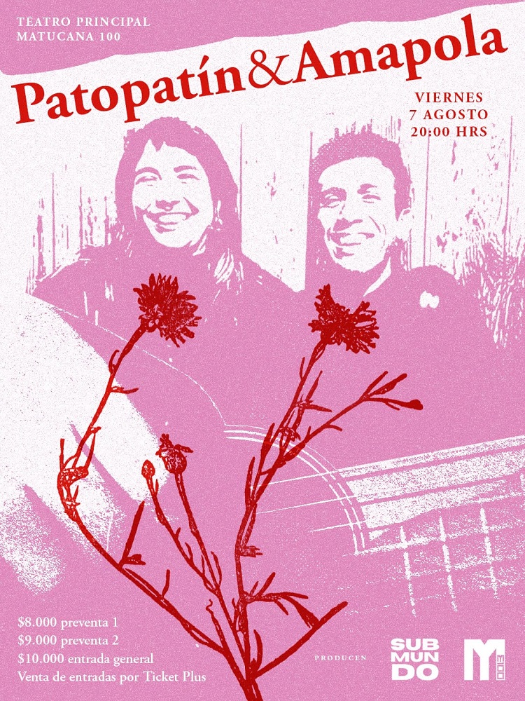 Pato Patín y Amapola compartirán escenario en Matucana 100